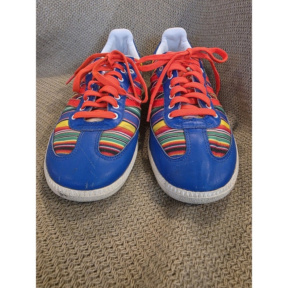 Adidas Samba Custom mi Adidas Multi Color Striped Blue Leather Sneakers L38249 8
